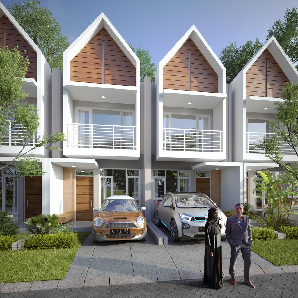 foto tampak rumah tipe Adeva perumahan GRAND ARFA WULANDIRA