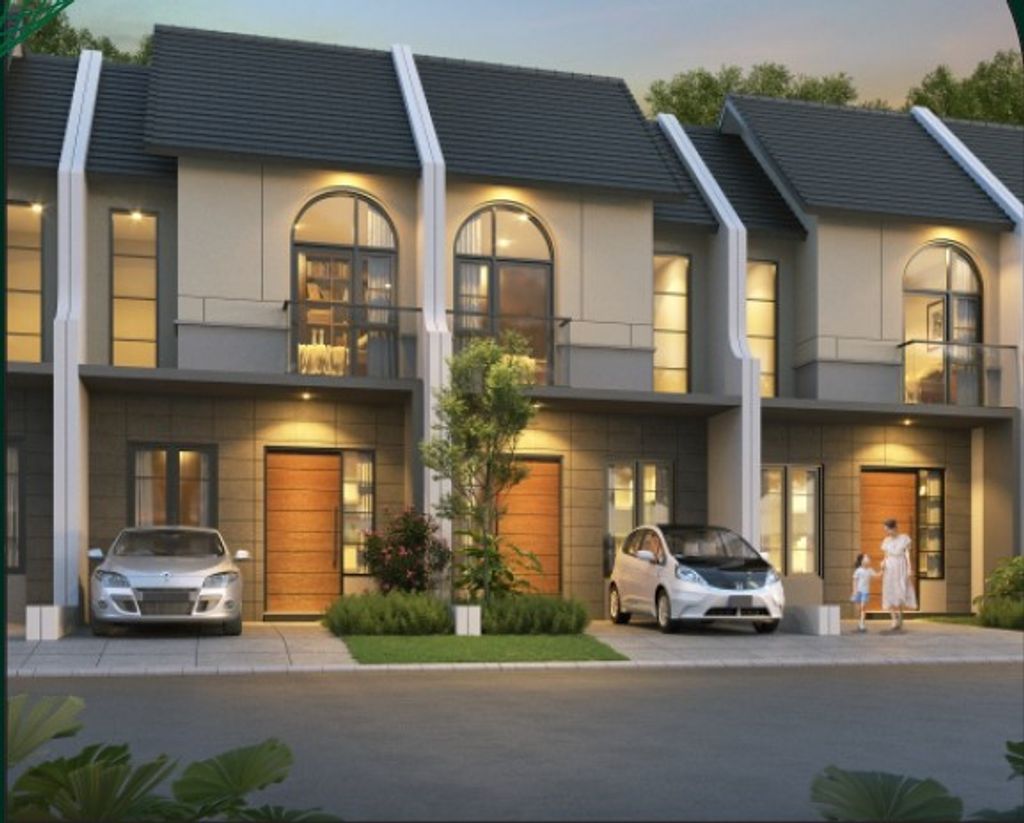foto tampak rumah tipe LEBAR 5 MONTANA 5B perumahan Citra Land Cibubur