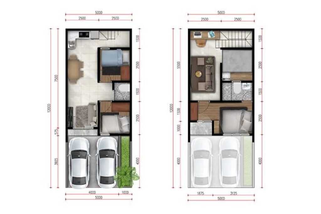 foto denah rumah tipe HOYA 48/72 perumahan NIRWANA HILL (NH)