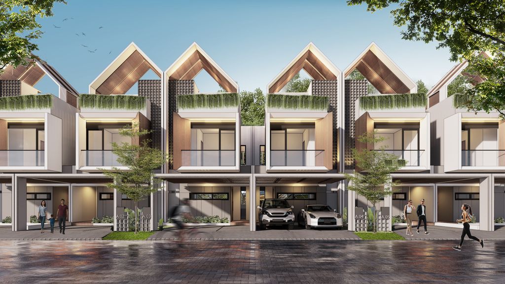foto tampak rumah tipe 113 perumahan TAMANSARI CYBER RESIDENCE