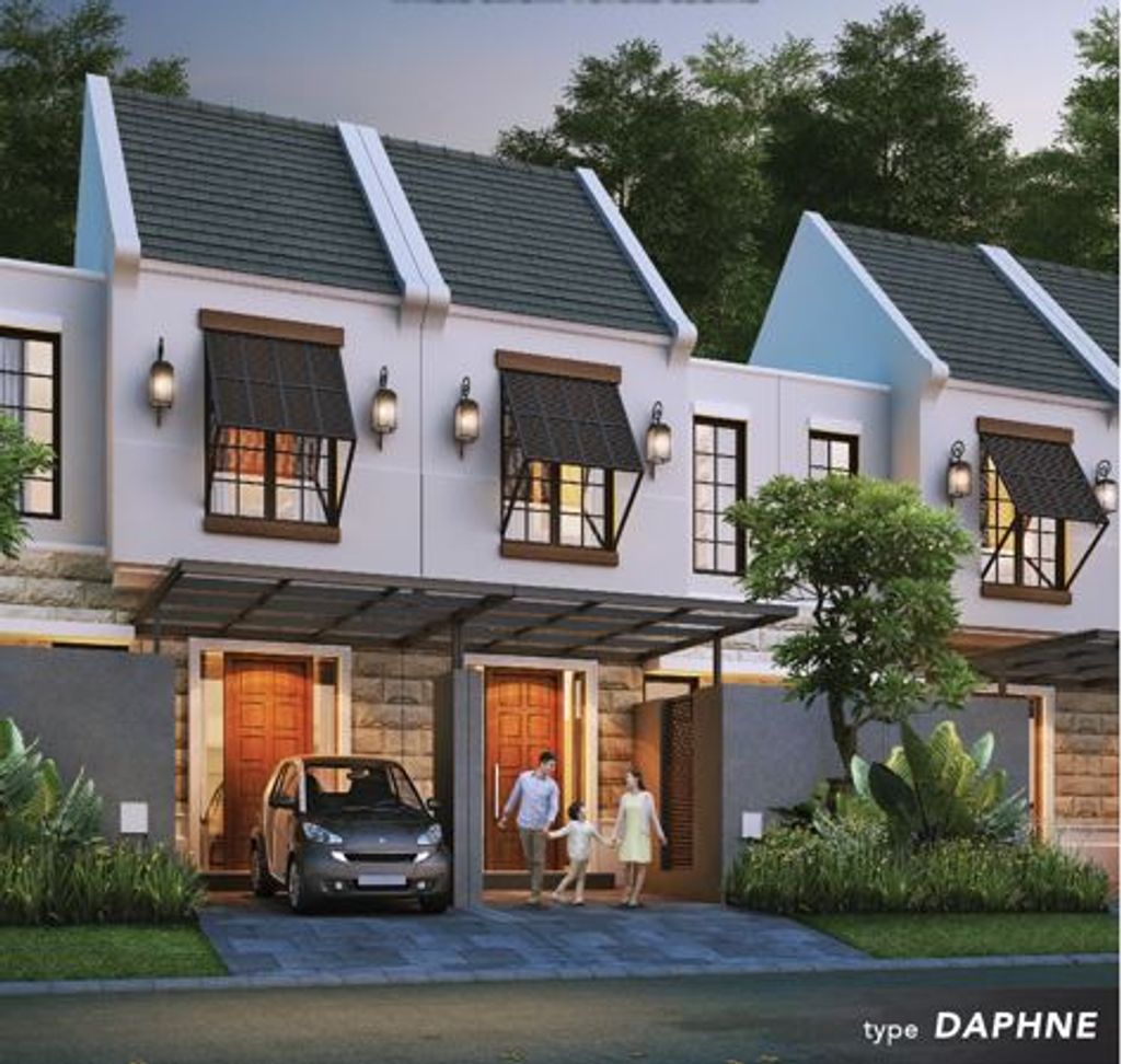foto tampak rumah tipe DAPHNE HOOK CUSTOM D67 perumahan GRAND HARVEST