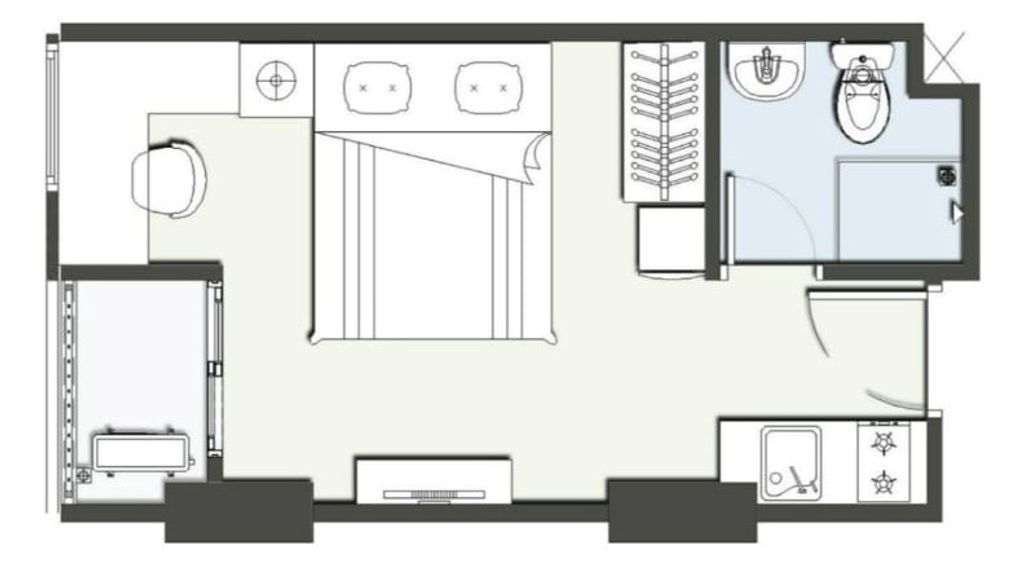 foto denah rumah tipe STUDIO perumahan KEBAYORAN APARTMENT