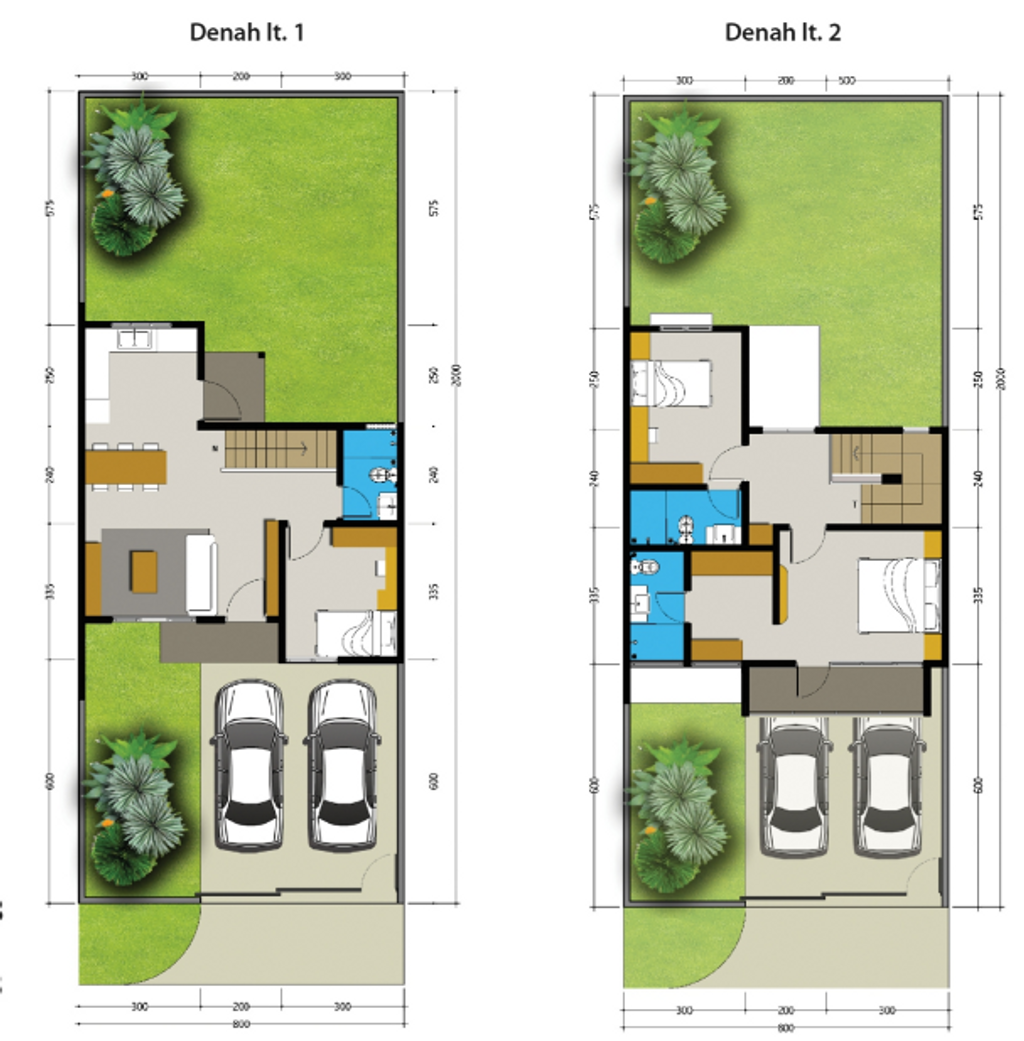 foto denah rumah tipe 116/160 perumahan ROYAL SPRING 1 TAHAP 2