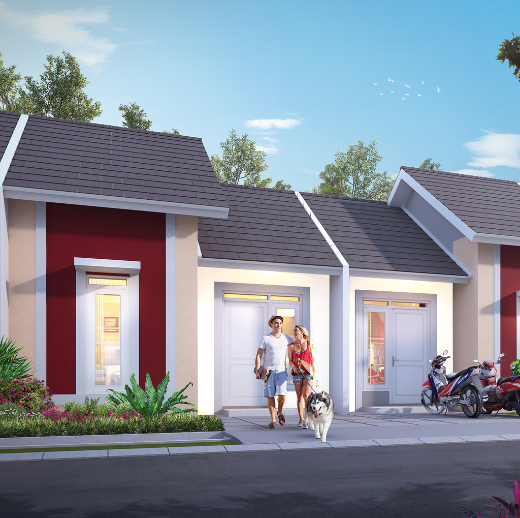 foto tampak rumah tipe Meranti 2A perumahan CITRAINDAH CITY BUKIT MERANTI