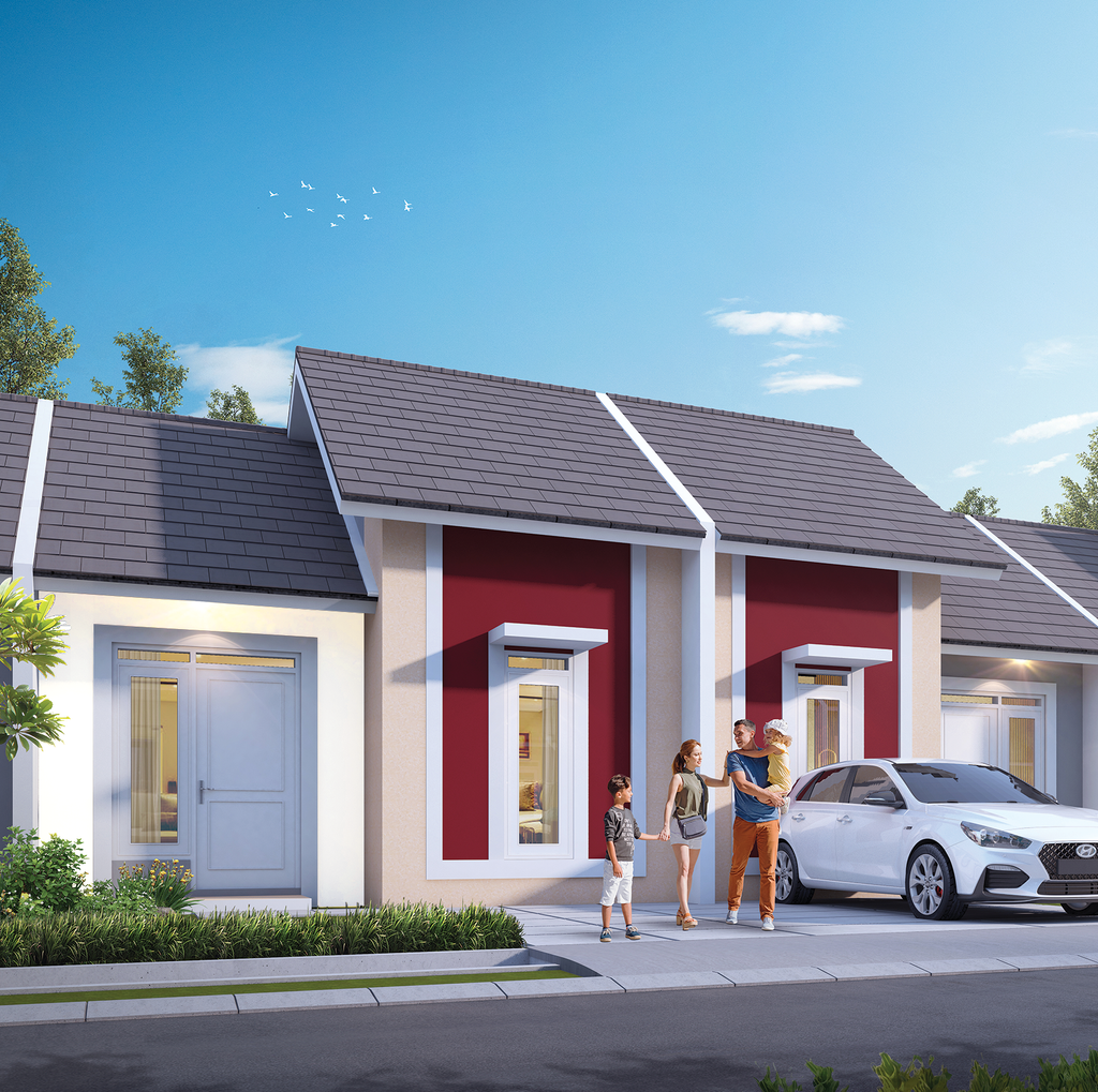 foto tampak rumah tipe Meranti 2B perumahan CITRAINDAH CITY BUKIT MERANTI
