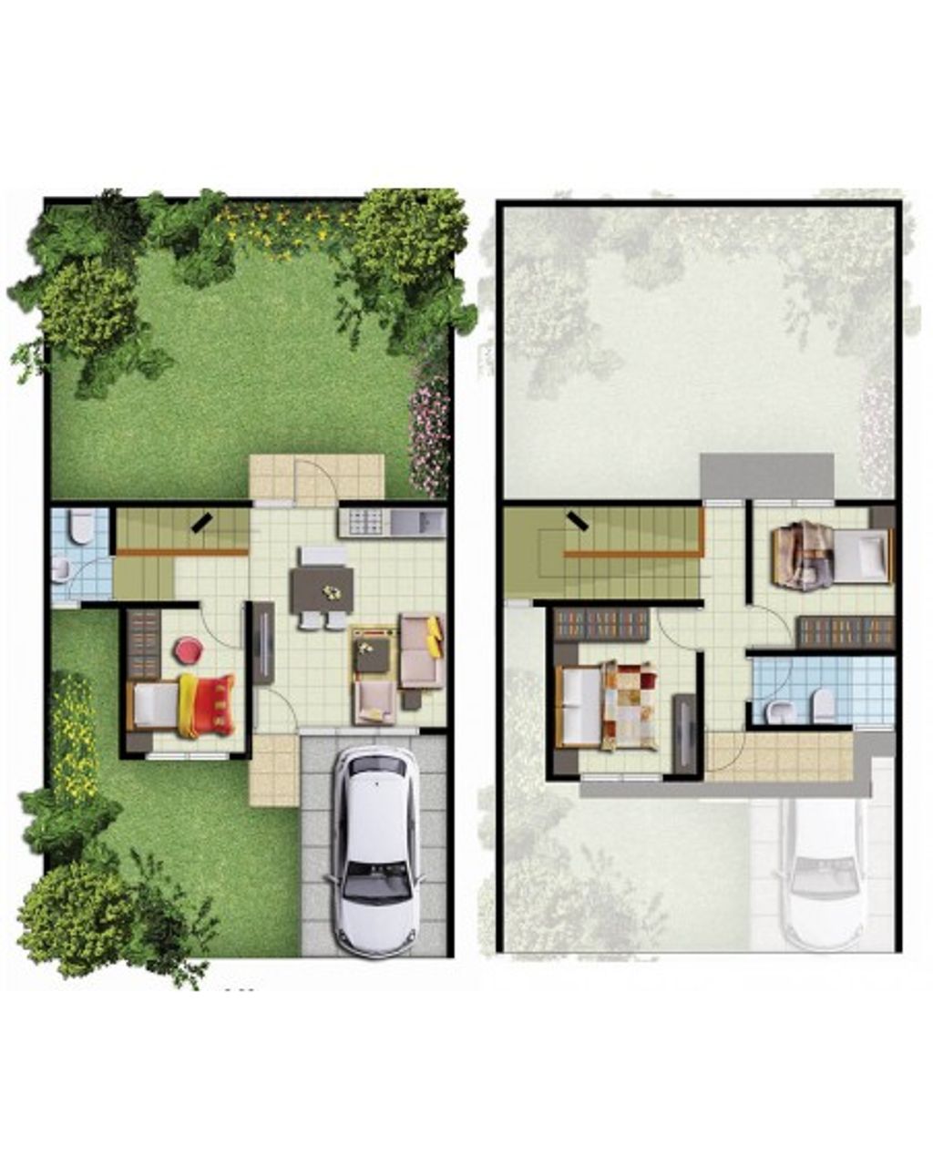 foto denah rumah tipe MAGNOLIA perumahan PERUMAHAN CINERE PARK VIEW - GRAHA CINERE