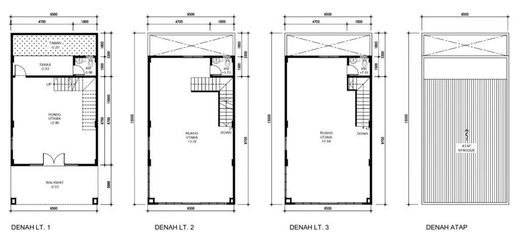 foto denah rumah tipe RUKO NORTH B VAR perumahan CitraLand Driyorejo CBD