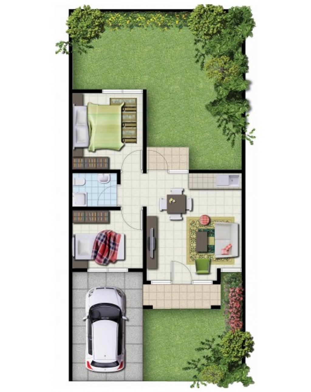 foto denah rumah tipe MAPLE perumahan PERUMAHAN CINERE PARK VIEW - GRAHA CINERE
