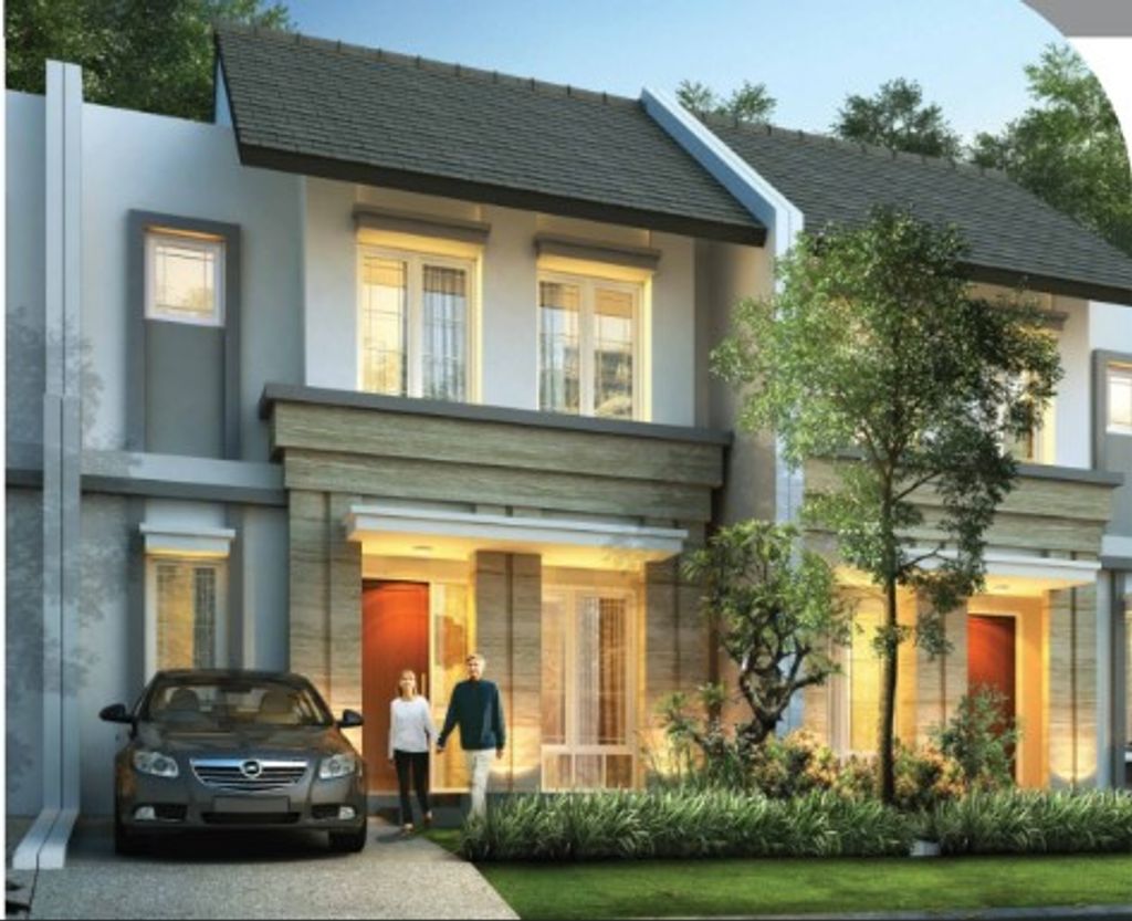 foto tampak rumah tipe LEBAR 7 MONTEVERDE ATTALEYA perumahan Citra Land Cibubur