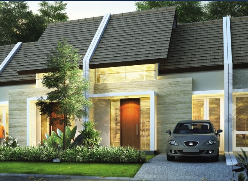 foto tampak rumah tipe LEBAR 6 MONTEVERDE CARYOTA 3 perumahan Citra Land Cibubur