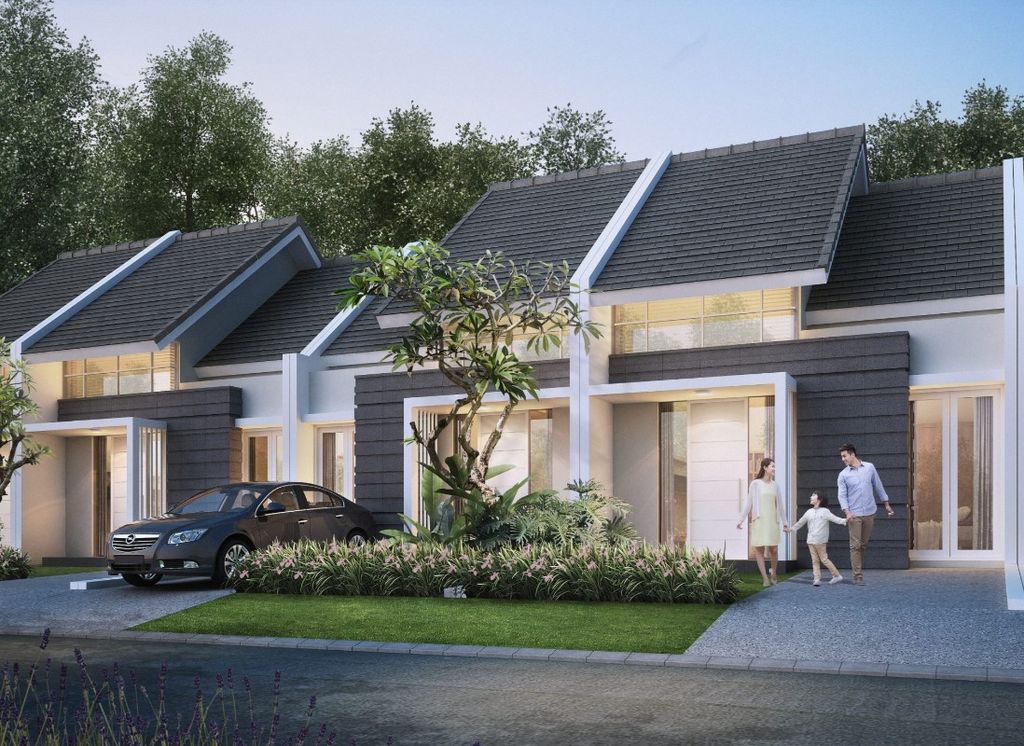foto tampak rumah tipe LEBAR 5 MONTEVERDE CARYOTA 6 perumahan Citra Land Cibubur