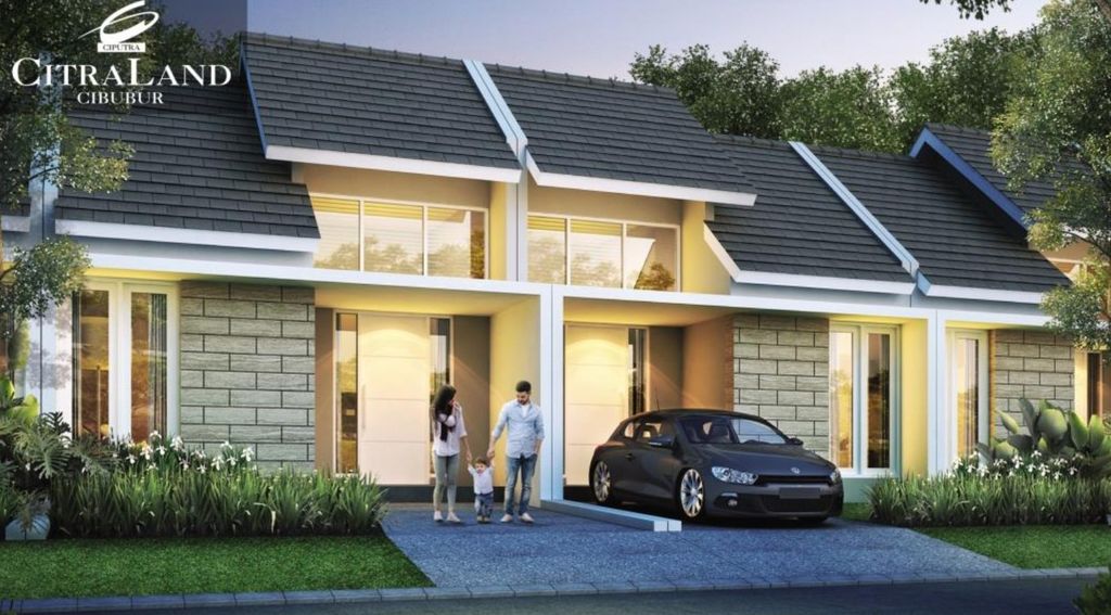 foto tampak rumah tipe LEBAR 6 MONTEVERDE LIVISTONA perumahan Citra Land Cibubur