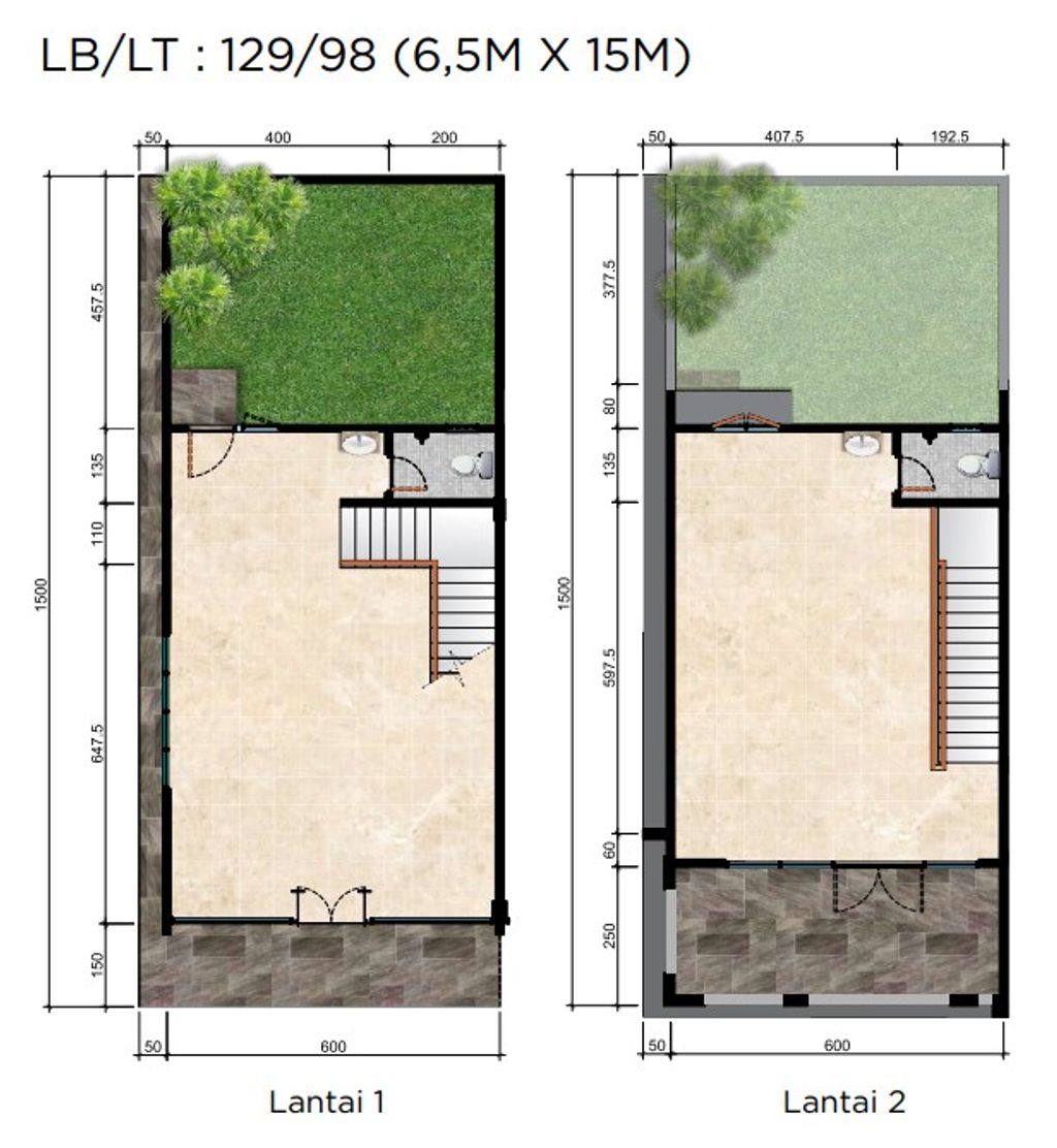 foto denah rumah tipe RUKO THE AVENUE 3 HOEK perumahan Citra Land Cibubur