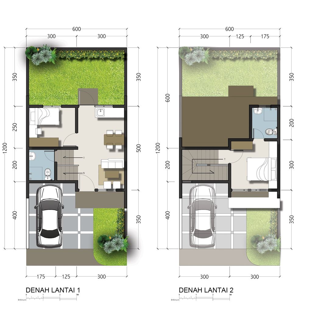 foto denah rumah tipe 50/72 perumahan ROYAL SPRING 2 - TAHAP 2