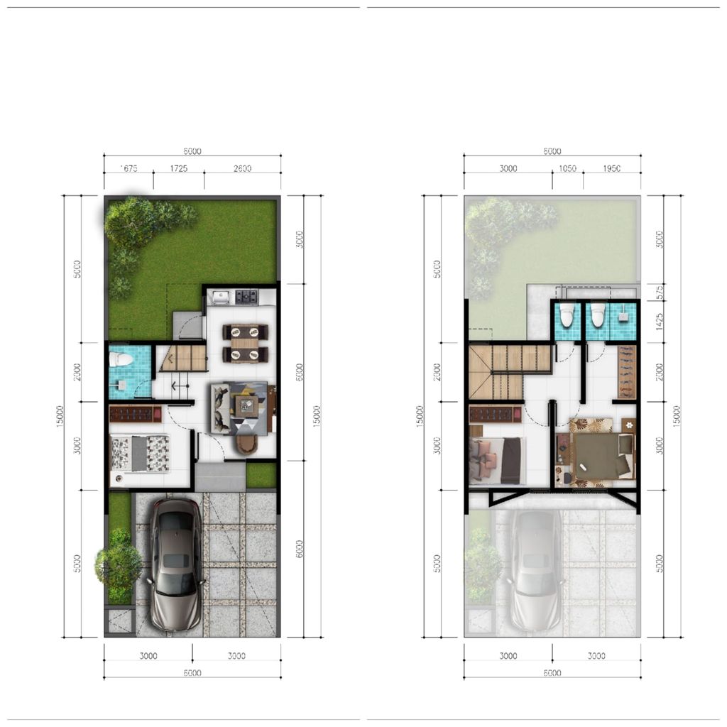 foto denah rumah tipe 68 perumahan VICTORIA HILL RESIDENCE TAHAP 1
