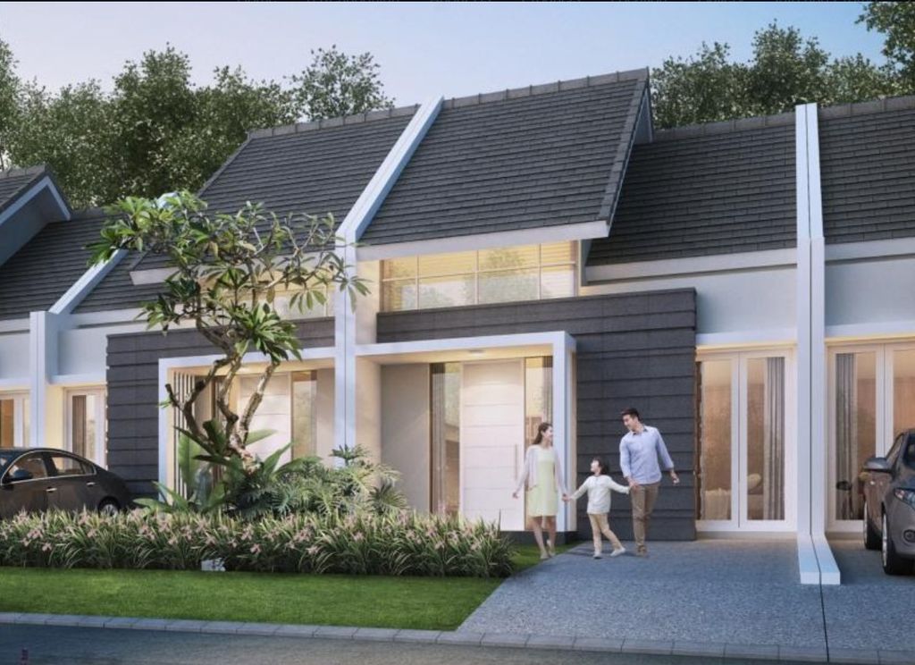 foto tampak rumah tipe LEBAR 5 MONTEVERDE NEW LIVISTONA perumahan Citra Land Cibubur