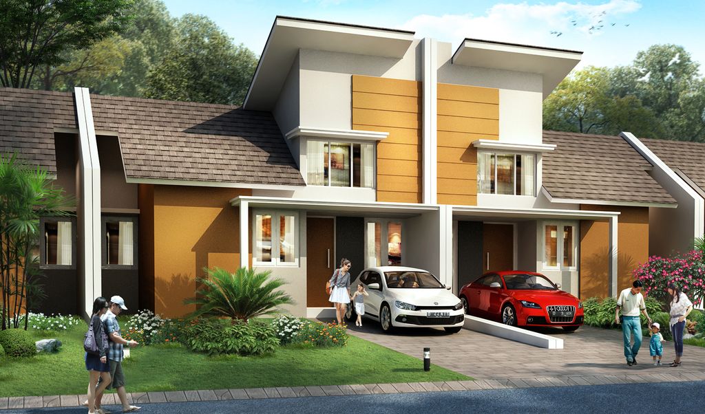 foto tampak rumah tipe 62/105 Boulevard perumahan ROYAL SENTRALAND BTP