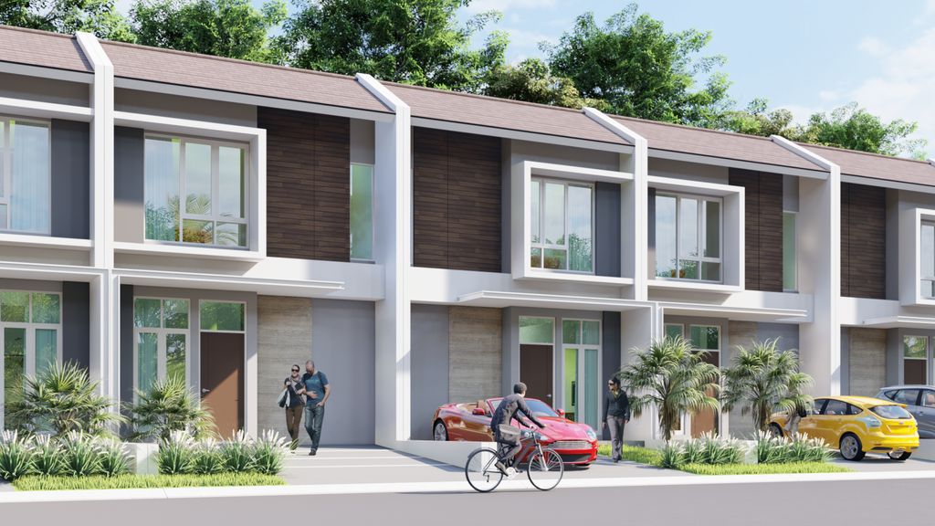 foto tampak rumah tipe 46/60 Everton perumahan ROYAL SENTRALAND BTP