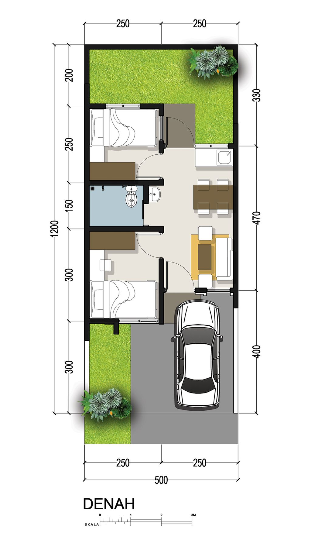 foto denah rumah tipe 31/60 M1 perumahan ROYAL SENTRALAND BTP