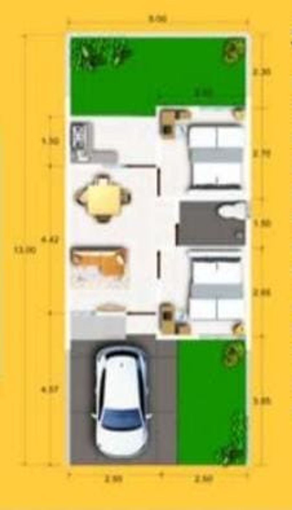 foto denah rumah tipe 33/65 perumahan Karang Anyar Residence