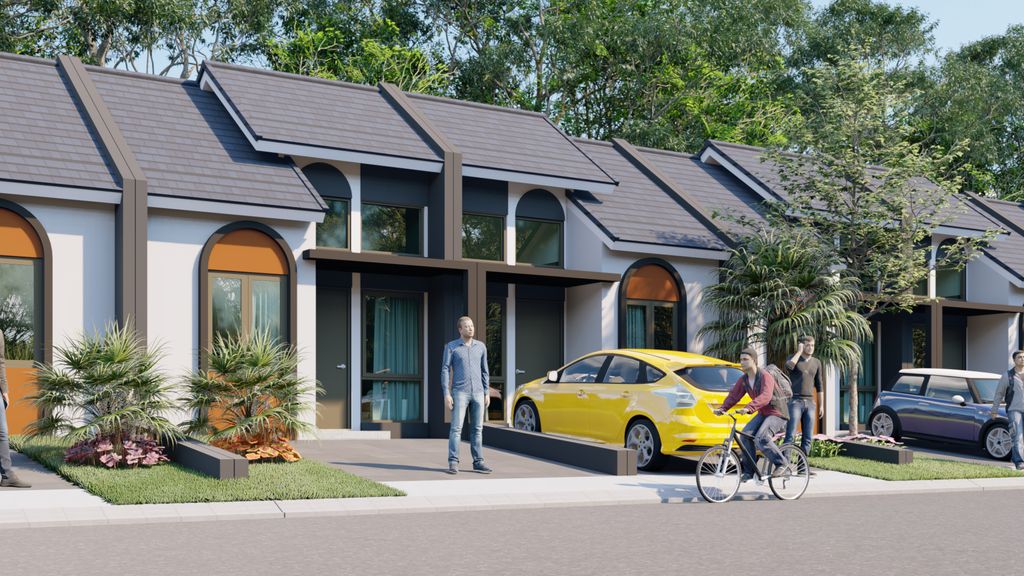 foto tampak rumah tipe 27/55 Liverpool perumahan ROYAL SENTRALAND BTP