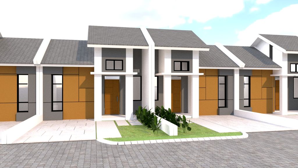 foto tampak rumah tipe 37/143 smd perumahan Grand Victoria 1