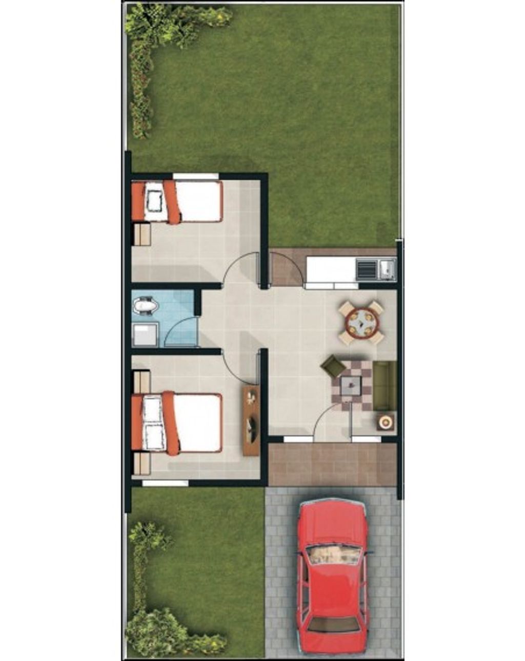 foto denah rumah tipe NEW FANCY perumahan PERUMAHAN CINERE PARK VIEW - GRAHA CINERE