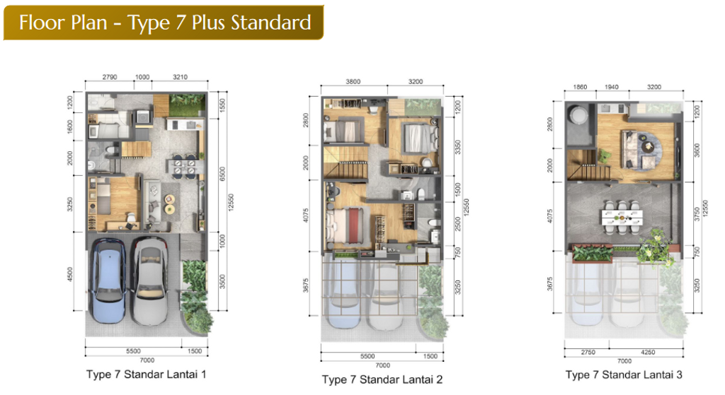 foto denah rumah tipe The 7+ Standard perumahan Cluster Heritage - Puri 11
