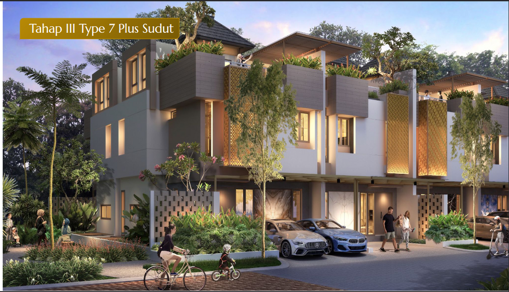 foto tampak rumah tipe The 7+ hoek perumahan Cluster Heritage - Puri 11