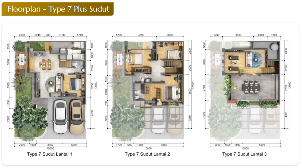 foto denah rumah tipe The 7+ hoek perumahan Cluster Heritage - Puri 11