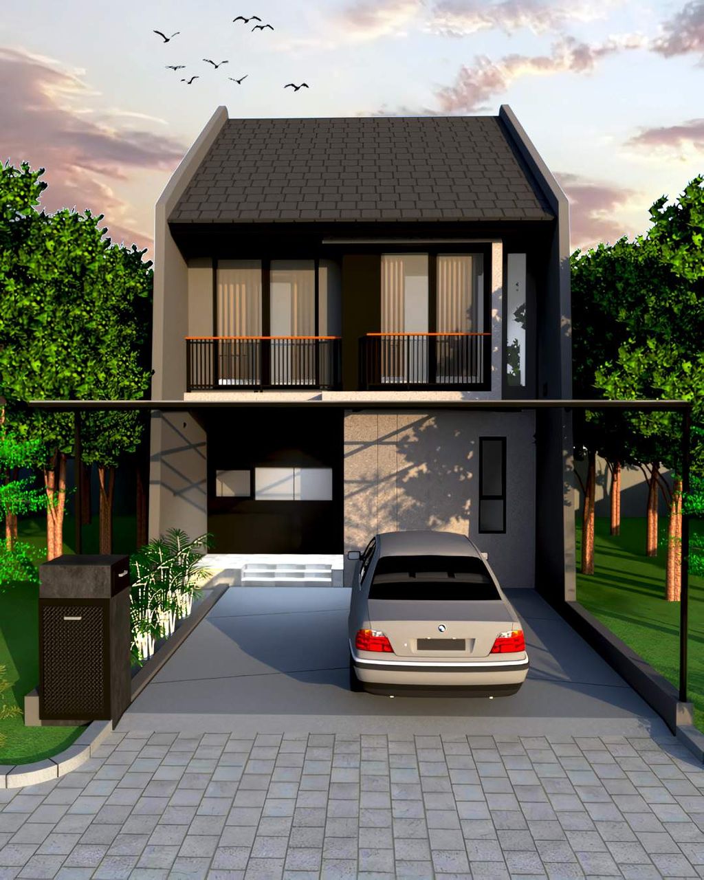 foto tampak rumah tipe SHAFA-AA perumahan Villa Rizki Ilhami 2 Sawangan Cluster Munawarah