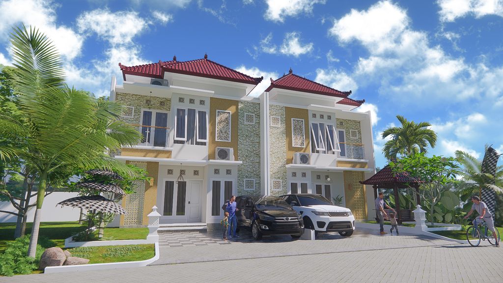 foto tampak rumah tipe BARIS NEW perumahan BERANDA BALI PAYON AMARTHA