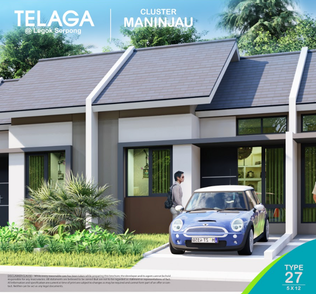 foto tampak rumah tipe 27/60 Maninjau perumahan TELAGA