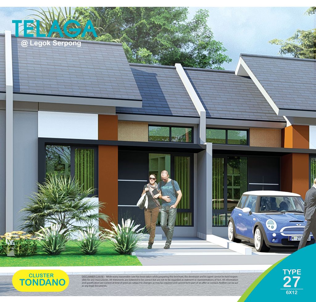 foto tampak rumah tipe 27/60 Tondano perumahan TELAGA