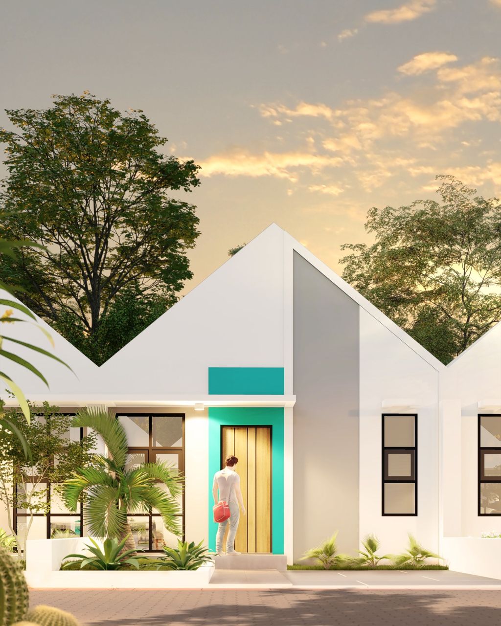 foto tampak rumah tipe Subsidi T30 perumahan Amara Village Gumul