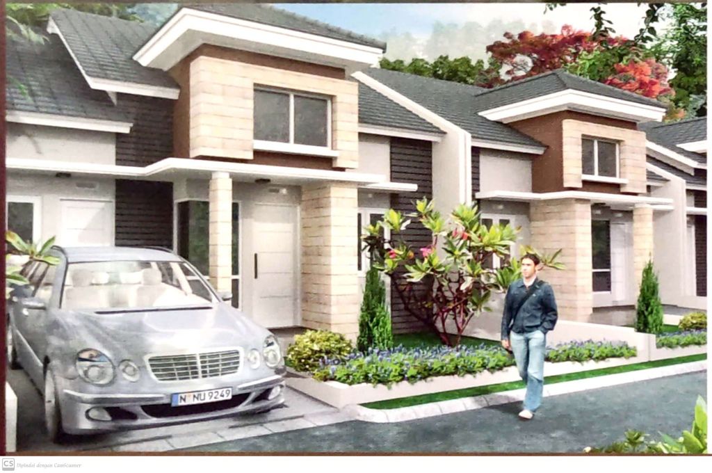 foto tampak rumah tipe 60/172 perumahan KRISTAL GARDEN RESIDENCES