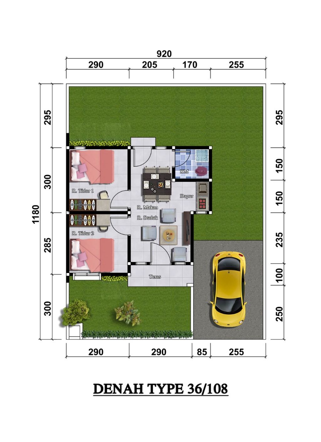 foto denah rumah tipe 36 perumahan NAILA ASRI RESIDENCE 4