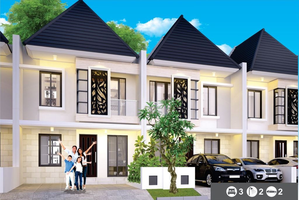 foto tampak rumah tipe NEW HAZELNUT KHUSUS (C6-9A) perumahan NATURA RESIDENCES