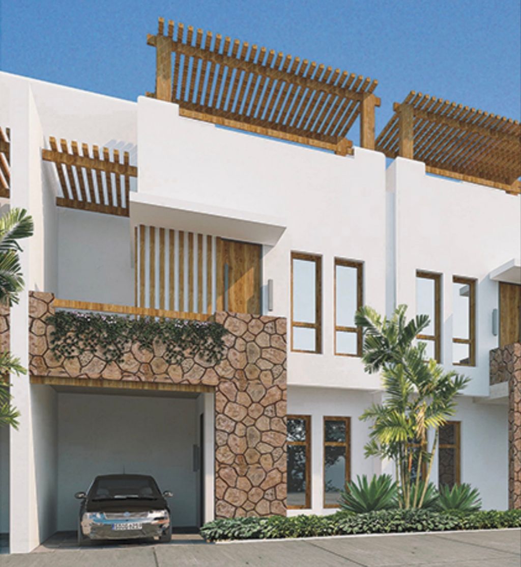 foto tampak rumah tipe MADRID perumahan Taman Riviera Cluster Ibiza