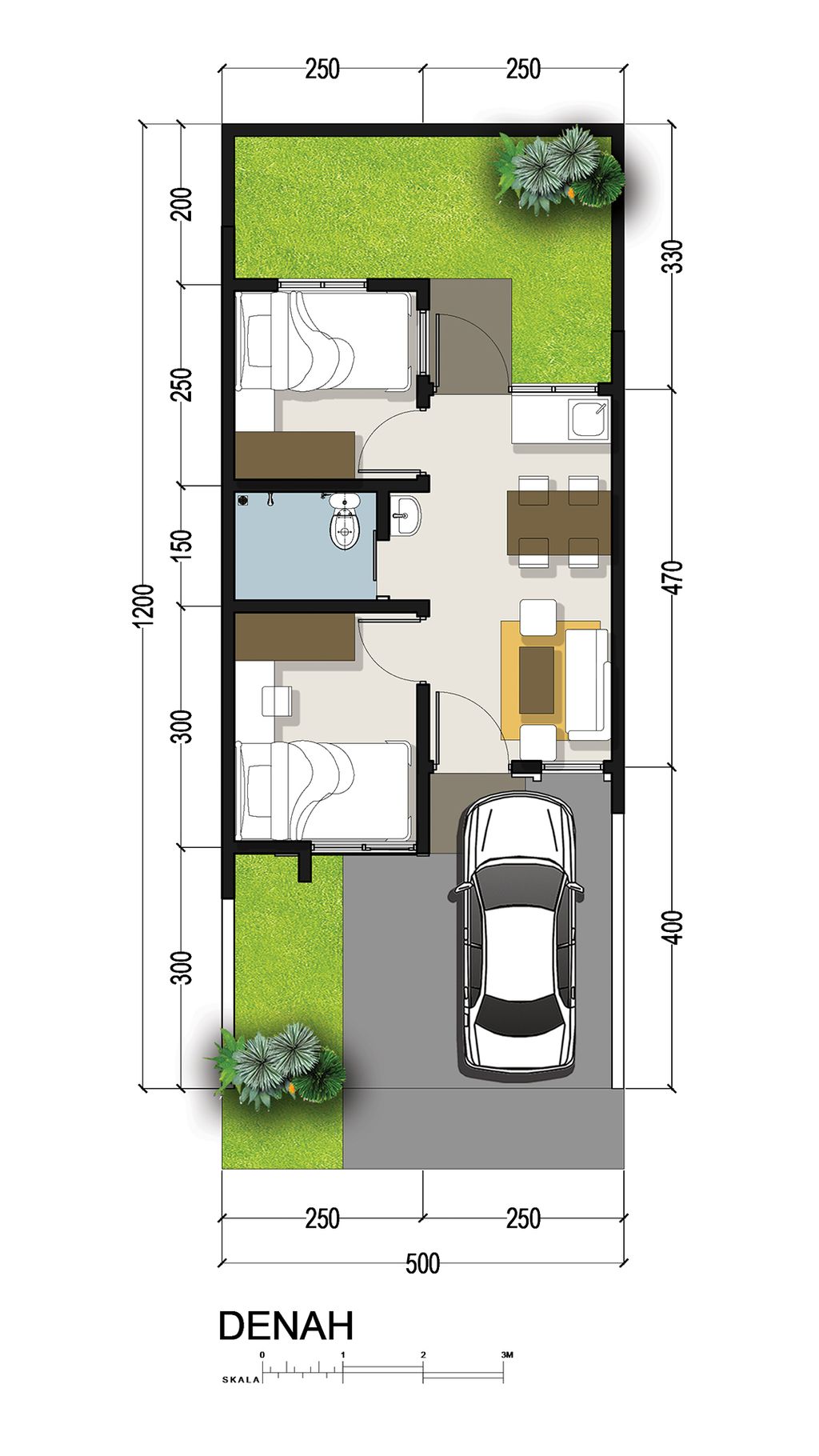 foto denah rumah tipe 31/60 M5 perumahan ROYAL SENTRALAND BTP