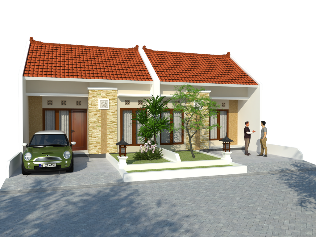 foto tampak rumah tipe mimba2 citraloka LT 70 perumahan Taman Kayangan Tahap IV