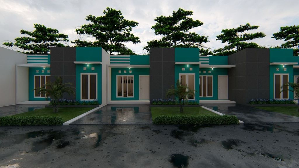 foto tampak rumah tipe 36 perumahan RAFFLESS RESIDENCE 3