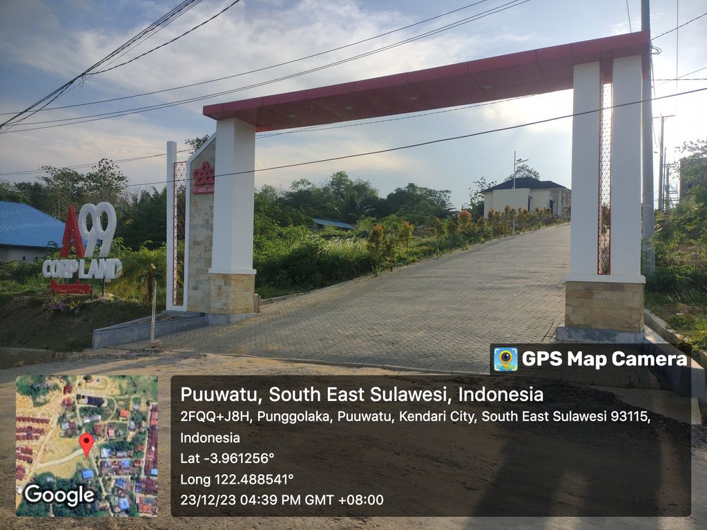 foto gerbang perumahan A99 CORP LAND TAHAP III