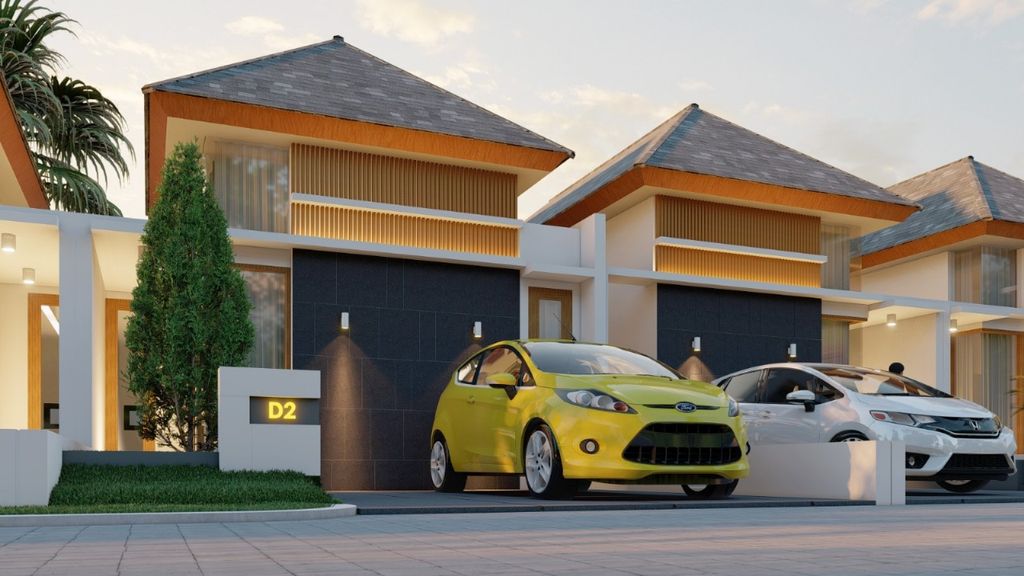 foto tampak rumah tipe PLATINUM perumahan PERUMAHAN GREEN BOULEVARD SELAGALAS