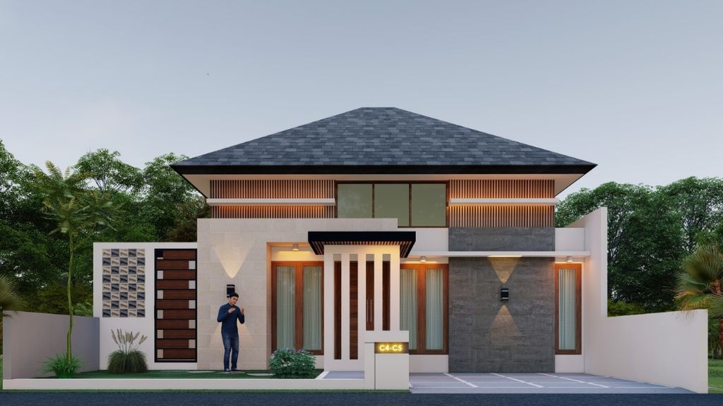 foto tampak rumah tipe DIAMOND perumahan PERUMAHAN GREEN BOULEVARD SELAGALAS