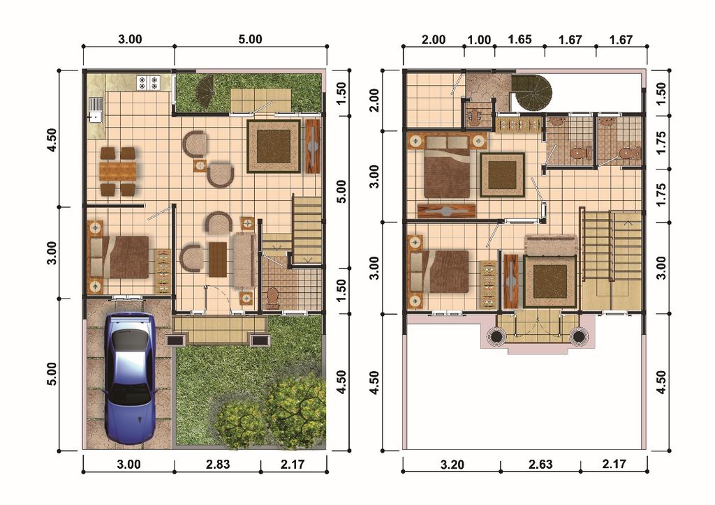 foto denah rumah tipe 116/152A perumahan Grand Victoria 1