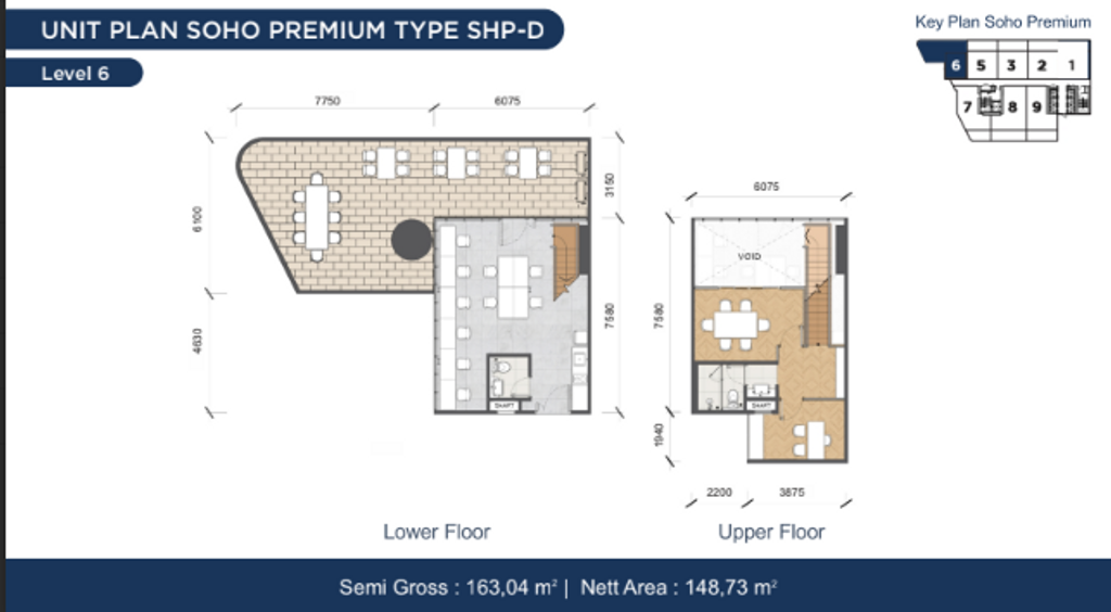 foto denah rumah tipe SOHO PREMIUM SHP.D perumahan APARTEMEN TECH HUB (UPPERWEST) - BSD CITY