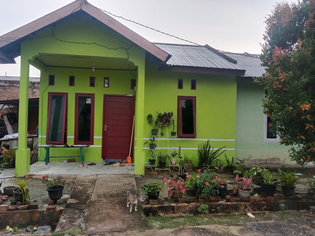foto tampak rumah tipe 36 perumahan Mutiara Palas Indah