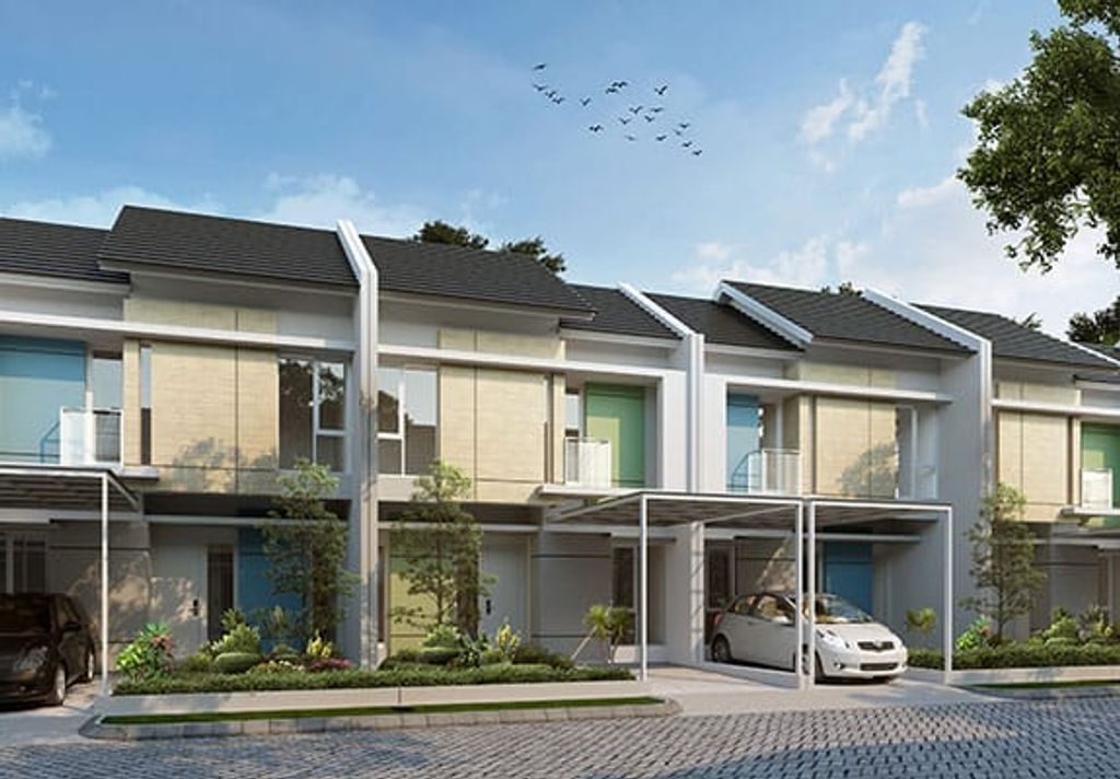 foto tampak rumah tipe Amara perumahan CLUSTER ALBASIA & LAVESH KHI