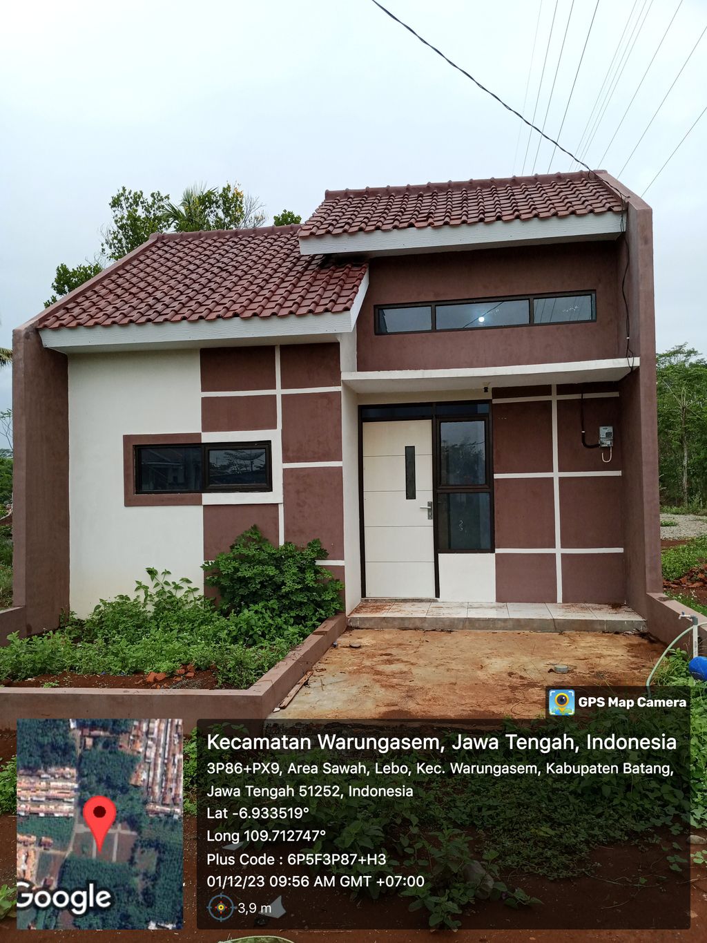 foto tampak rumah tipe 30 perumahan PURI PRABANATA ASRI LEBO